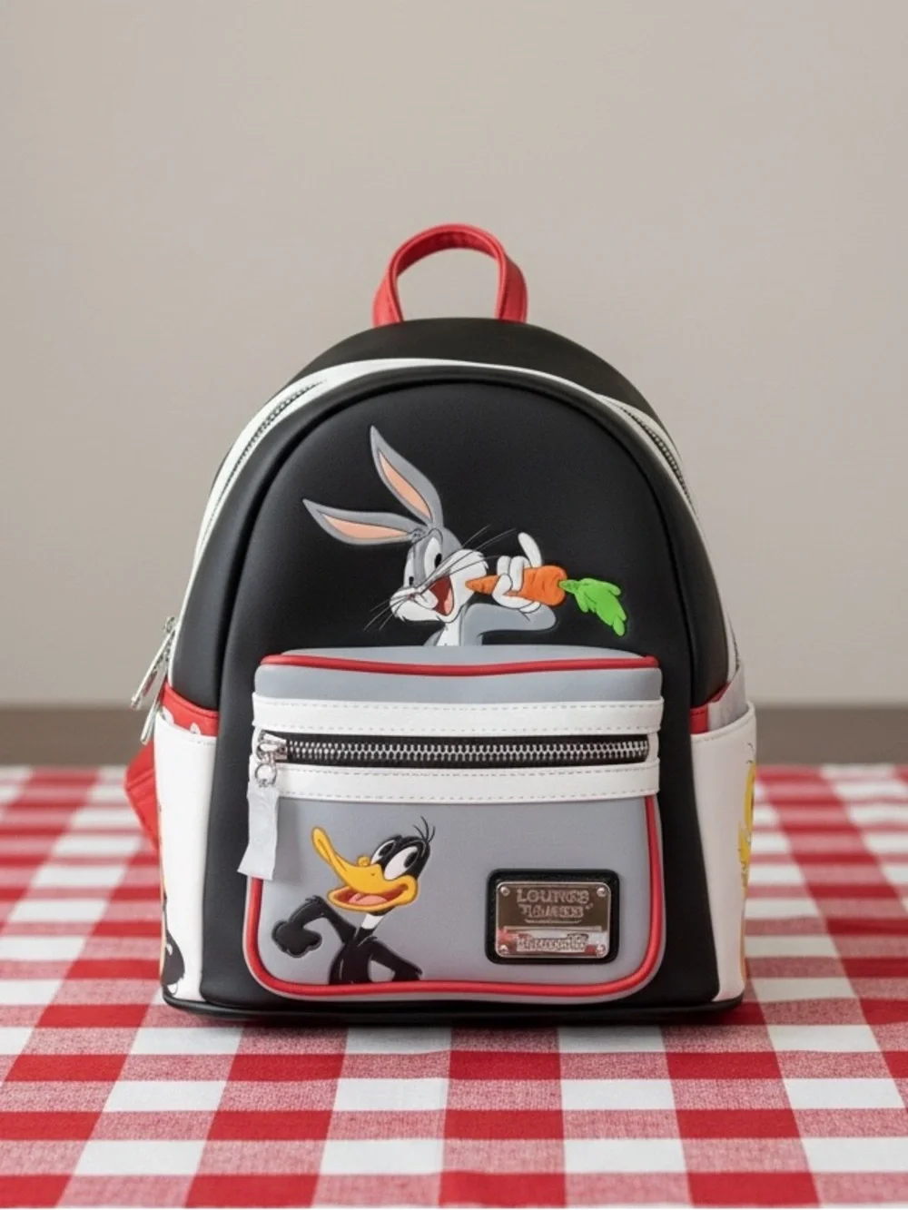 NWT Loungefly Looney Tunes Characters Color Block Mini Backpack